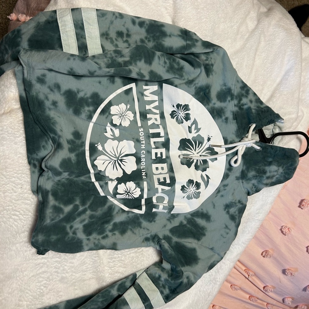 Myrtle Beach Tie-Dye Crop Hoodie